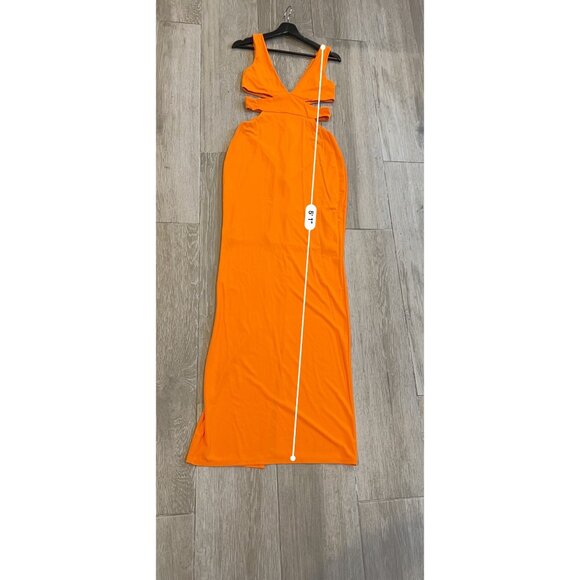 Ramy Brook Cara Cutout Column Gown Orange maxi dress size 6 - Picture 7 of 11